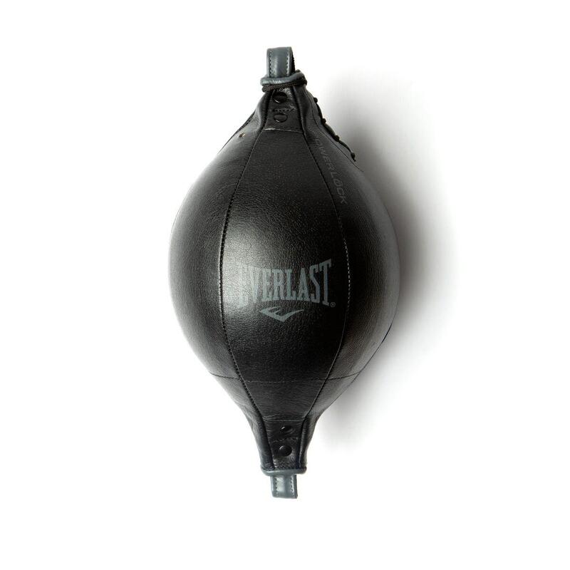 AQF Balle de vitesse en cuir à double extrémité pour sac de boxe, balle de rebond du sol au plafond avec cordon élastique réglable – Balle de vitesse Reflex Dodge pour frappe