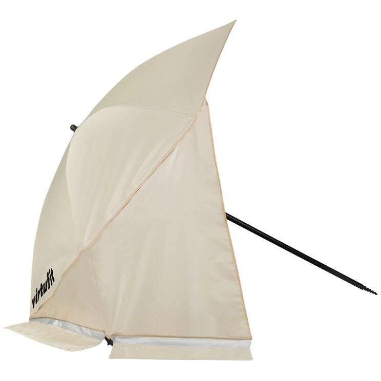 Parasol de plage - Coupe-vent - 160cm - Beige 3/8