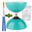 Diabolo Beach met lager - Turquoise + aluminium stokken blauw + 5 m touw