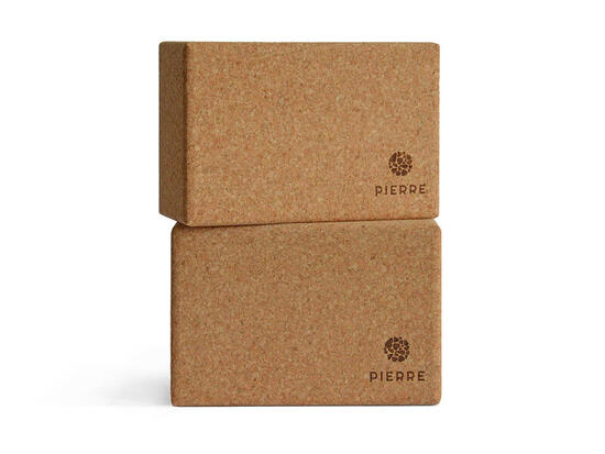 Deux XL Briques de Yoga - Liège naturel - 22,7cm x 15cm x 10cm