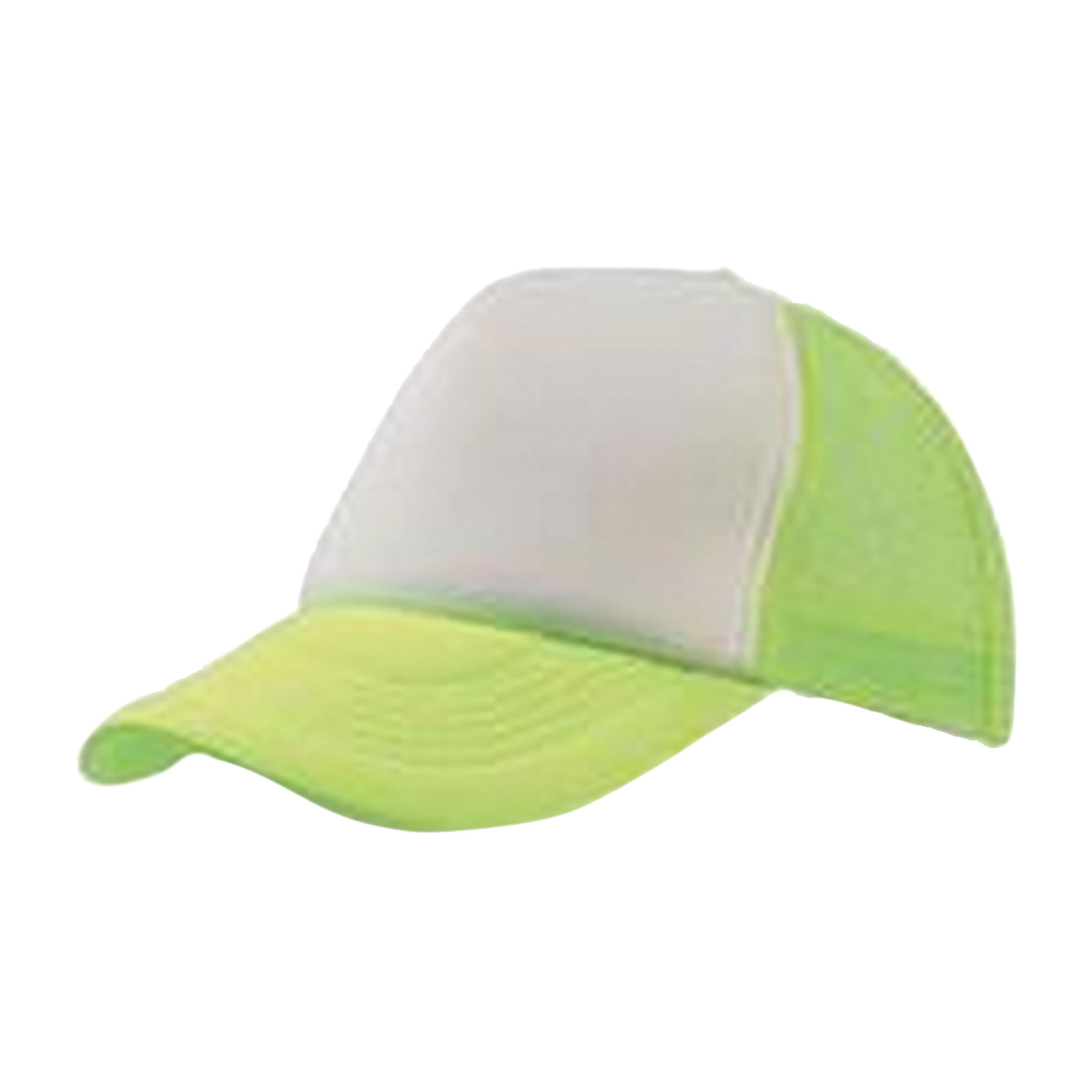 Cappello stile trucker RAPPER misto (giallo fluorescente/bianco)