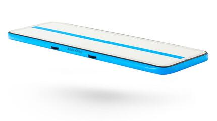 Tapis de gymnastique gonflable AirTrack 300 x 100 x 10 cm bleu