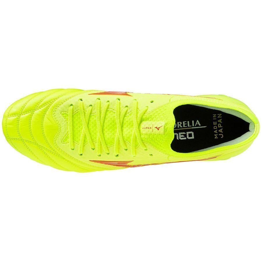 Mizuno Morelia Neo 4 Beta Japan Mens Yellow Football Boots 3/5