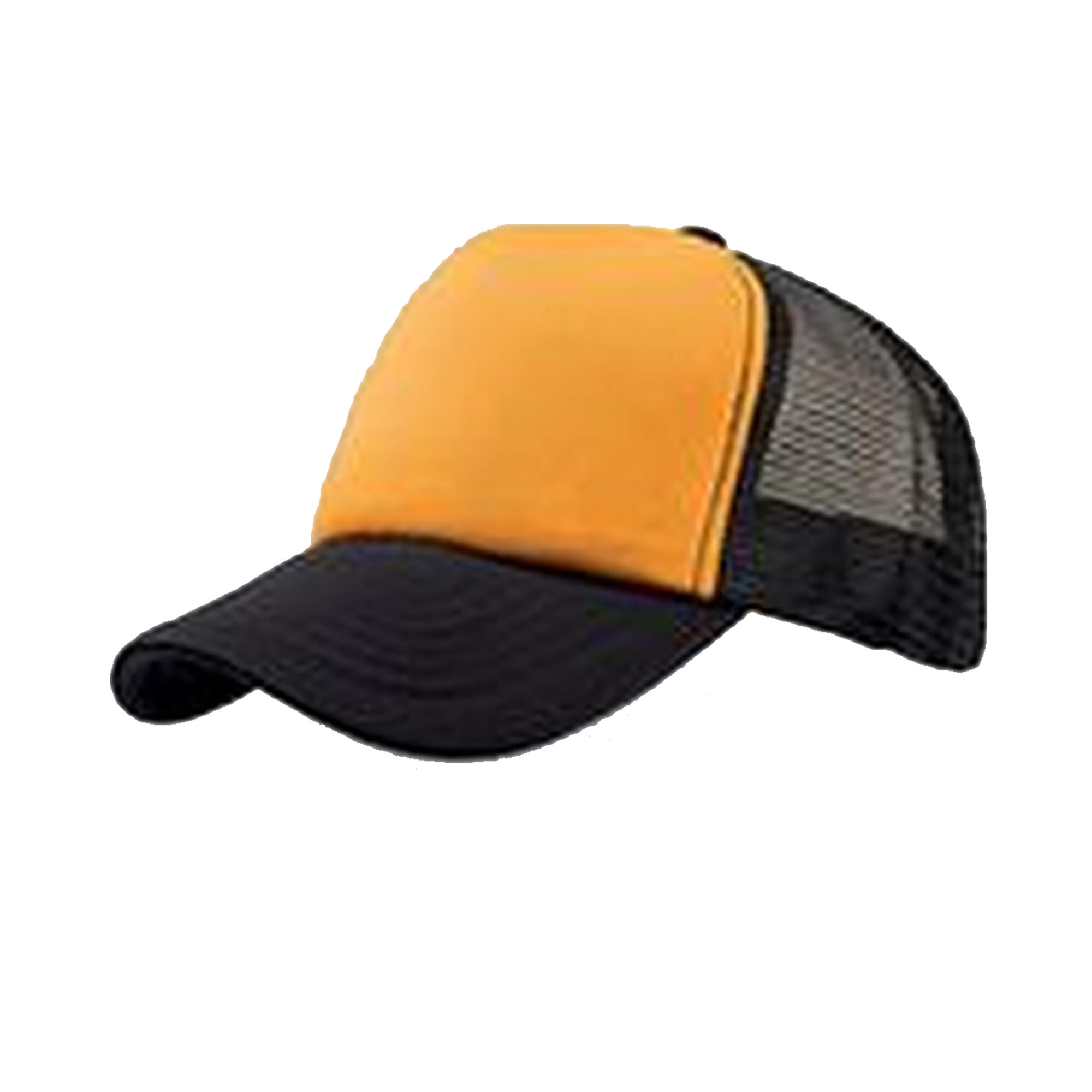 Set of 2 Adult RAPPER caps (yellow / black)