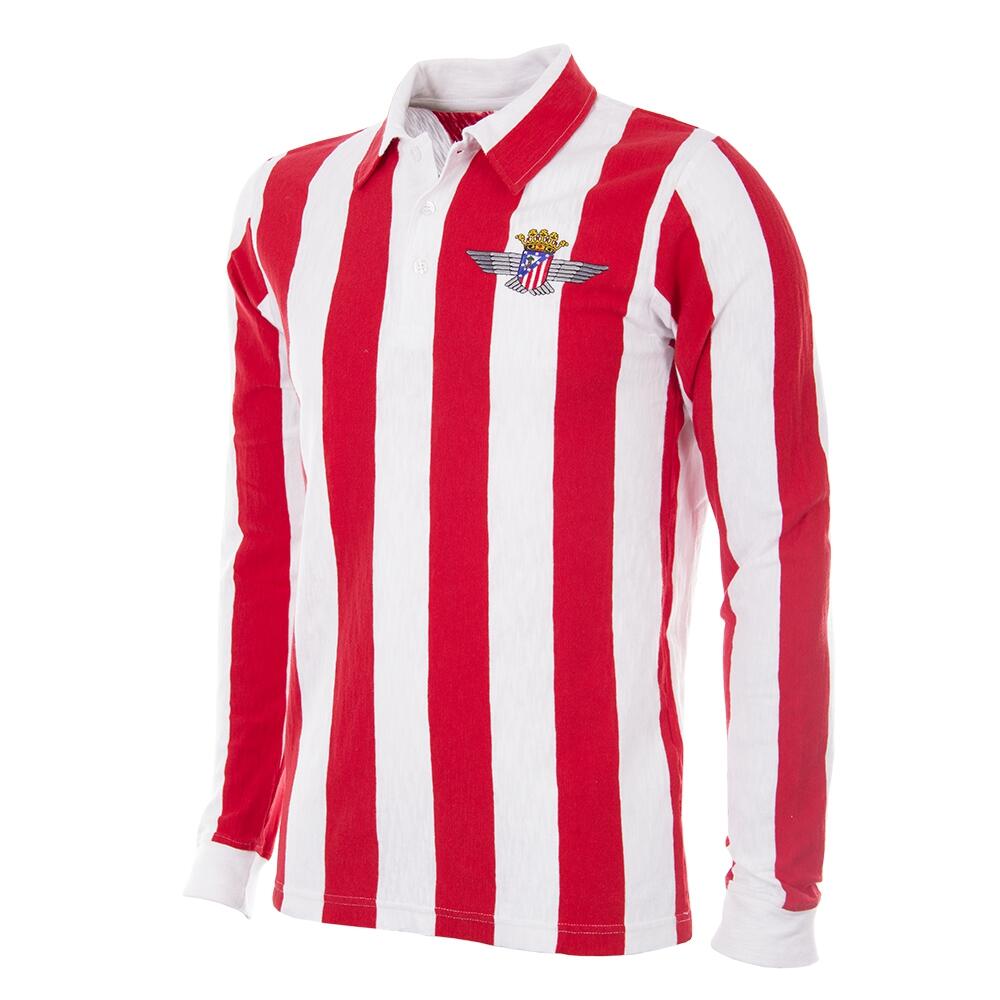 Copa Football - Atletico De Madrid 1939 - 40 Maillot De Foot Rétro - T-shirt Manches Courtes - Blanc|rouge - 38 S - Decathlon