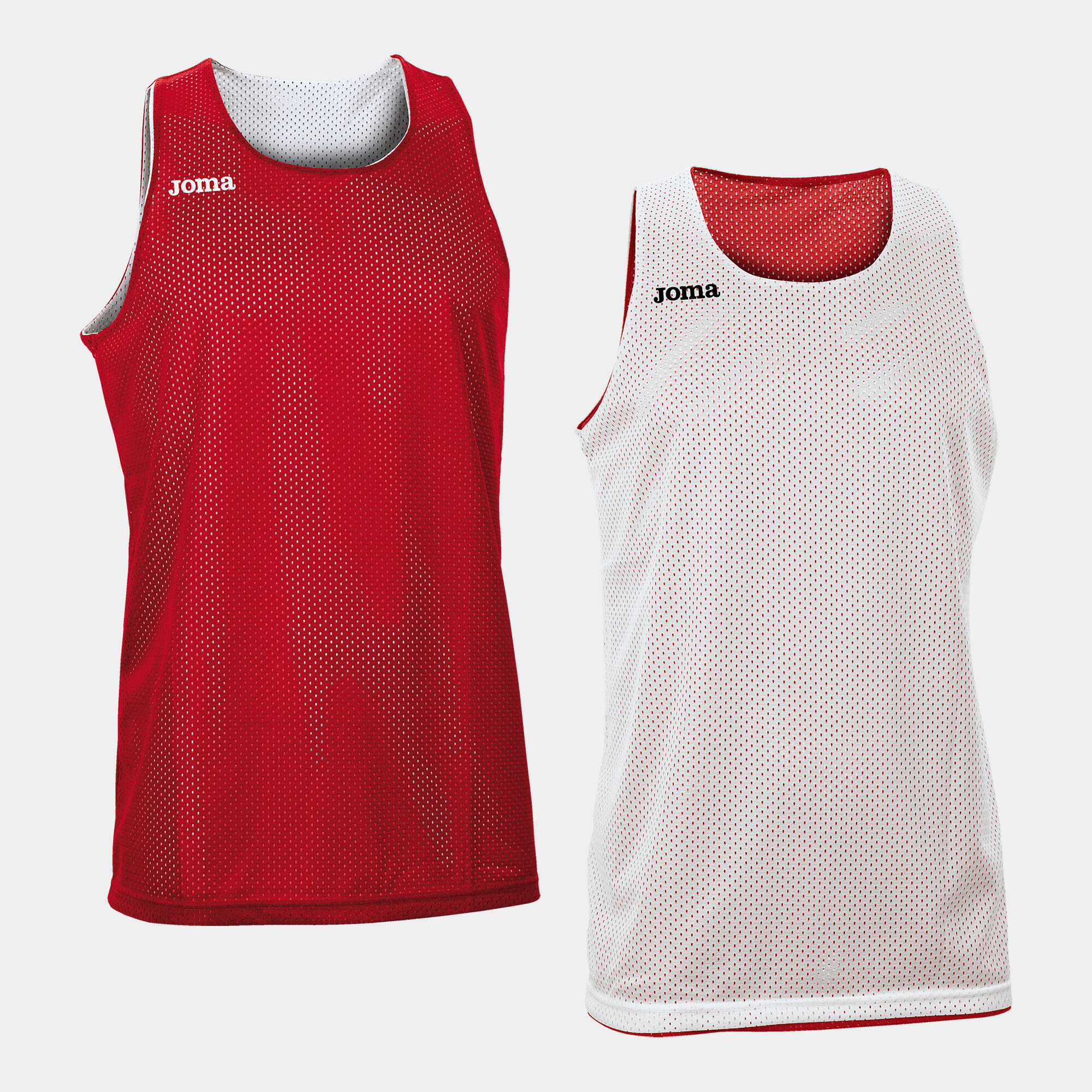 Joma - Débardeur Sans Manches Basket-ball Adulte Joma Aro Reversible Rouge - T-shirt Sans Manche - Blanc|rouge - 40 M - Decathlon