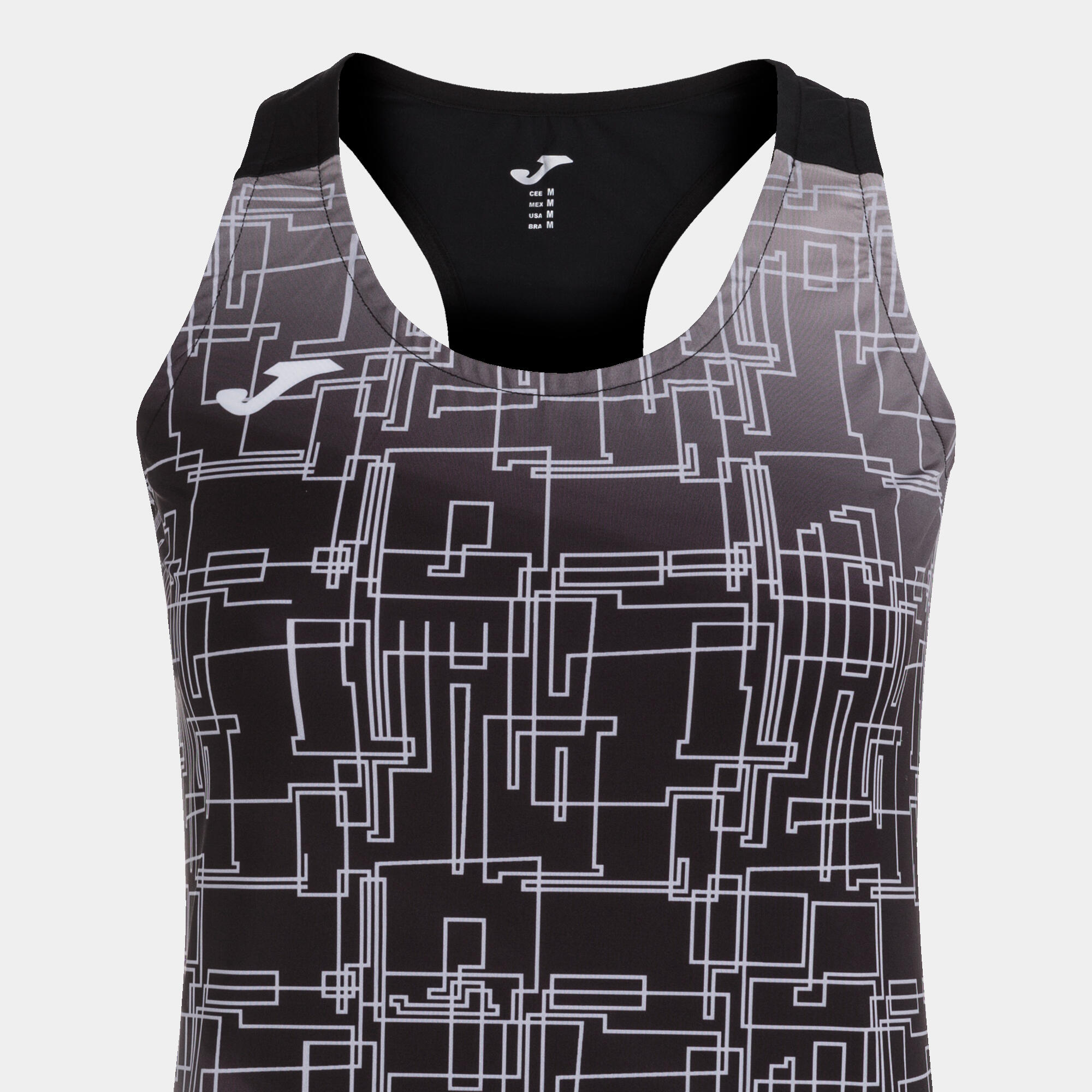 Camiseta Tirantes Running Mujer Joma Elite VIII Negro 4/4
