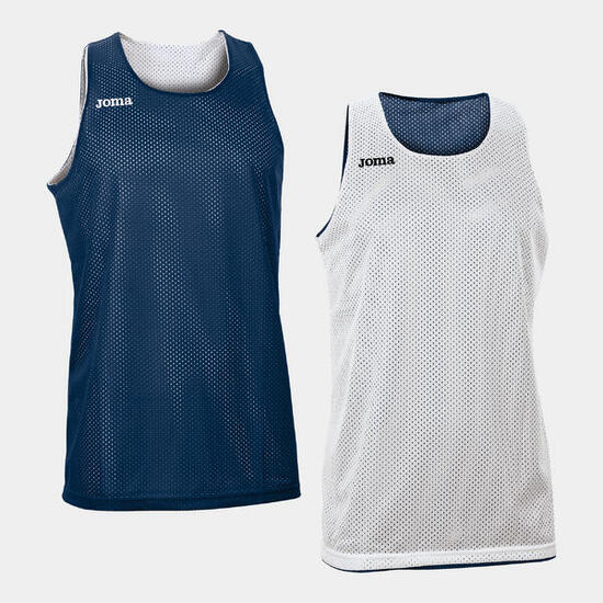 Débardeur Sans Manches Basket-Ball Enfants Joma Aro Reversible Bleu Marine