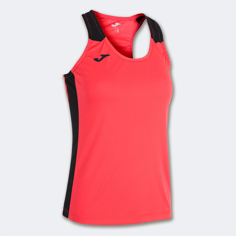 Camiseta Tirantes Running Mujer Joma Record II Coral Flúor