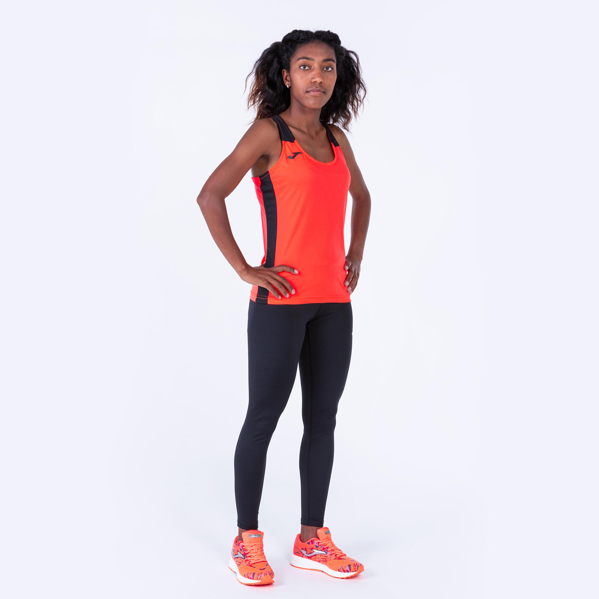 Camiseta Tirantes Running Niños Joma Record II Coral Flúor 4/5