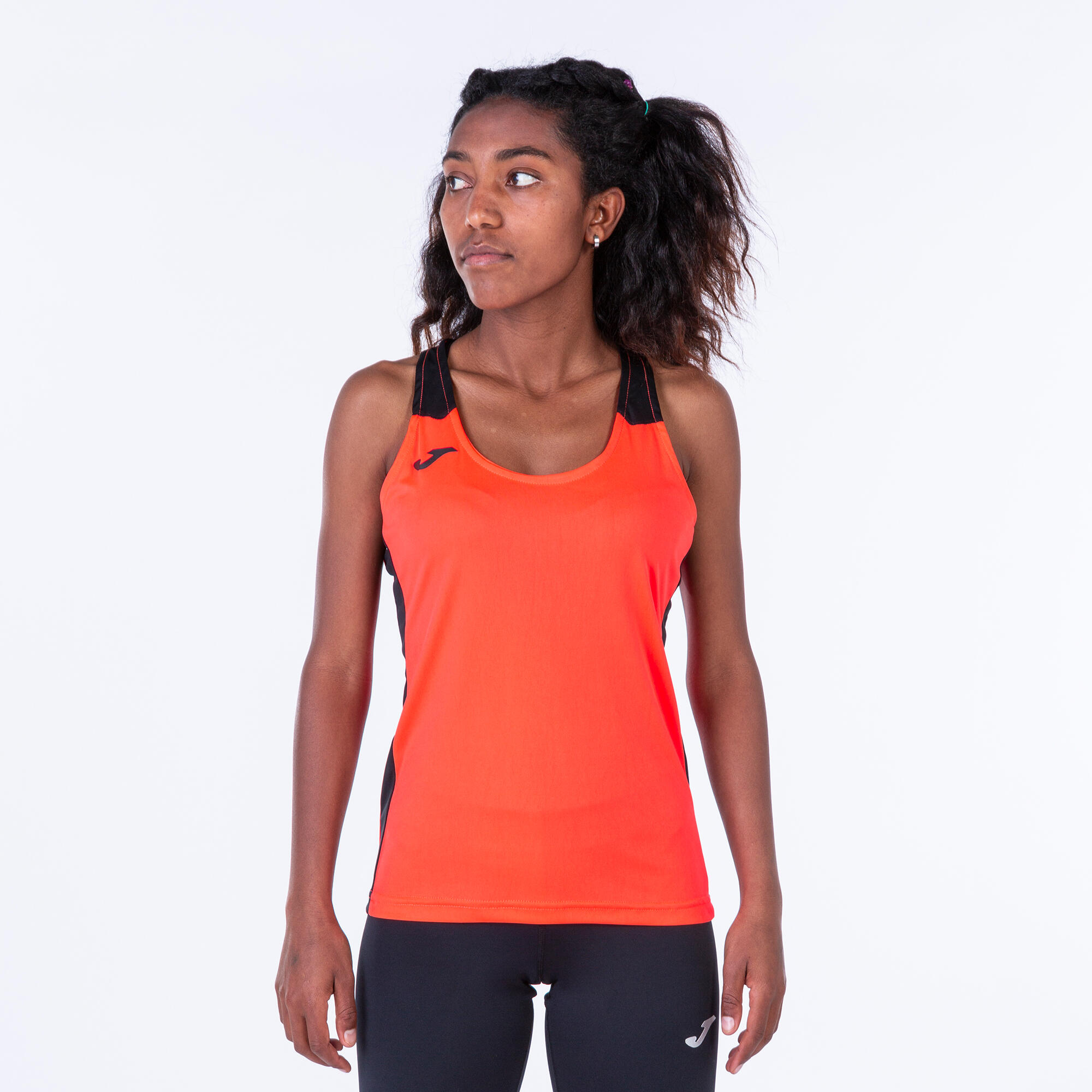 Camiseta Tirantes Running Niños Joma Record II Coral Flúor 2/5