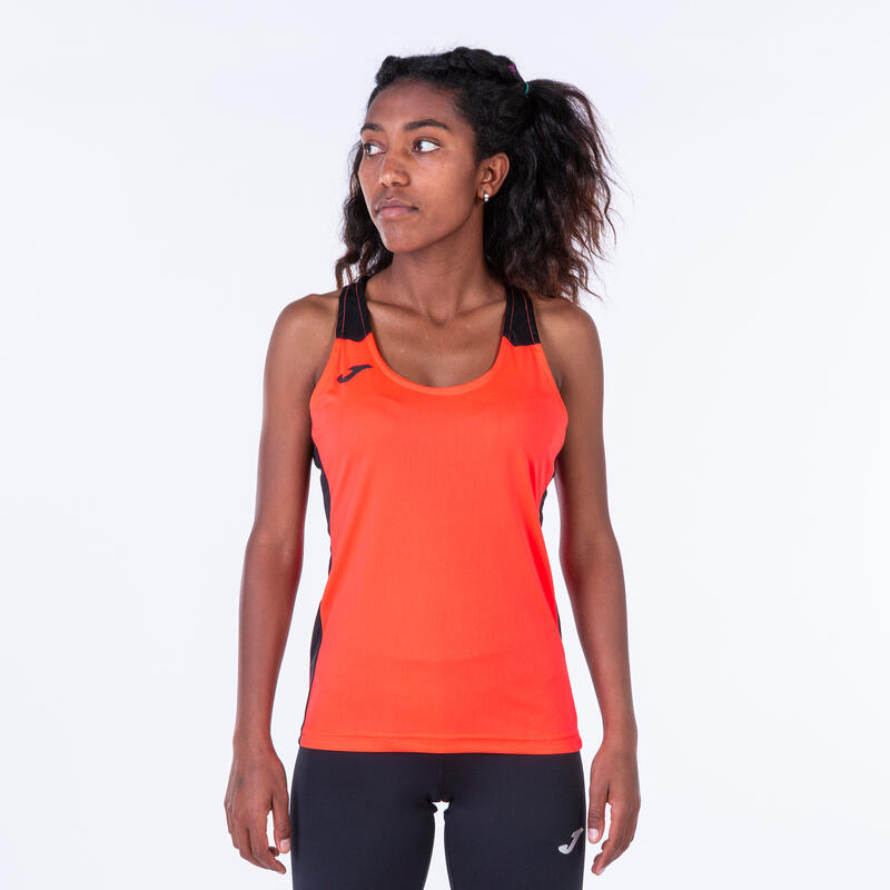 Camiseta Tirantes Running Mujer Joma Record II Coral Flúor