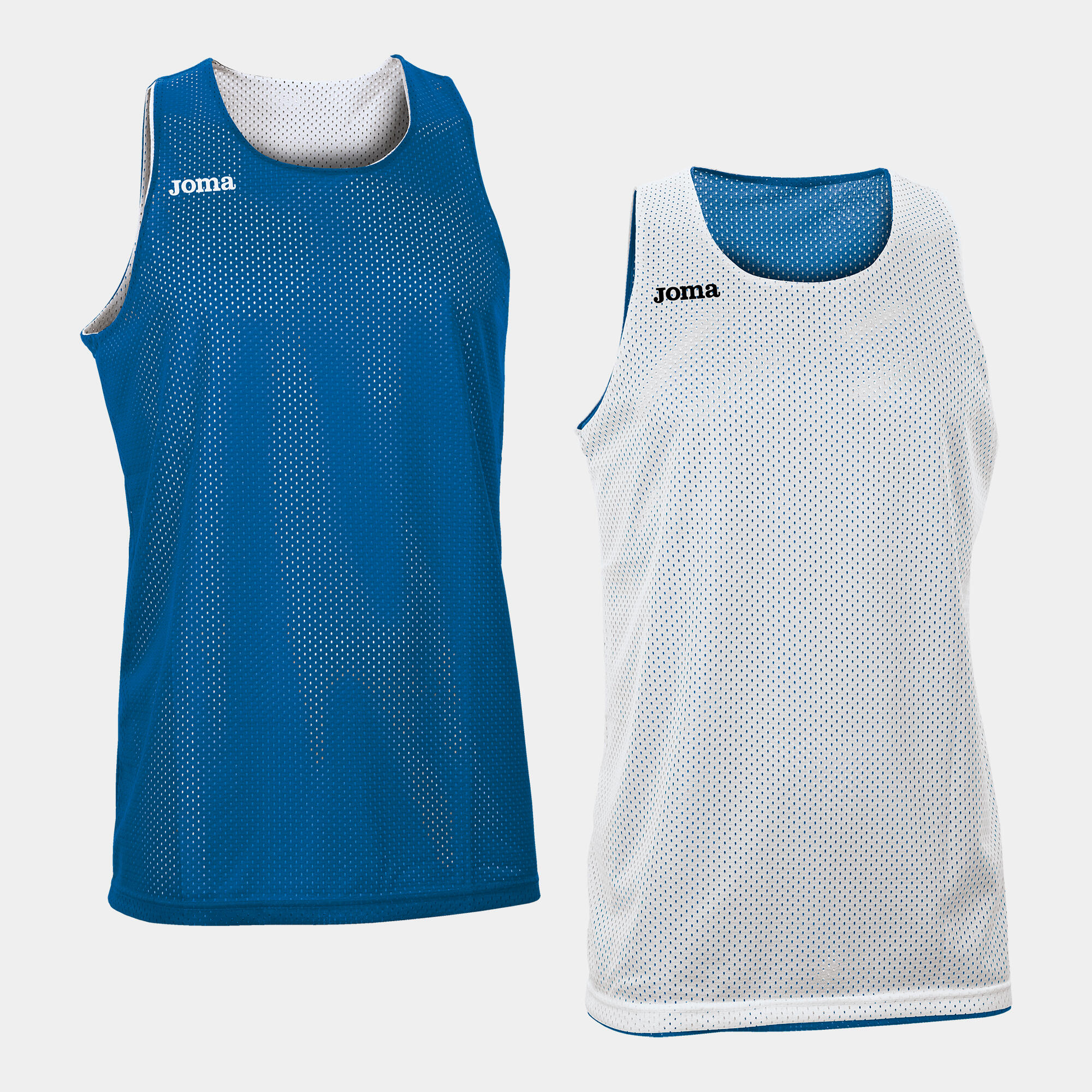 Joma - Débardeur Sans Manches Basket-ball Adulte Joma Aro Reversible Bleu Roi - T-shirt Sans Manche - Blanc|bleu - 36 Xs - Decathlon