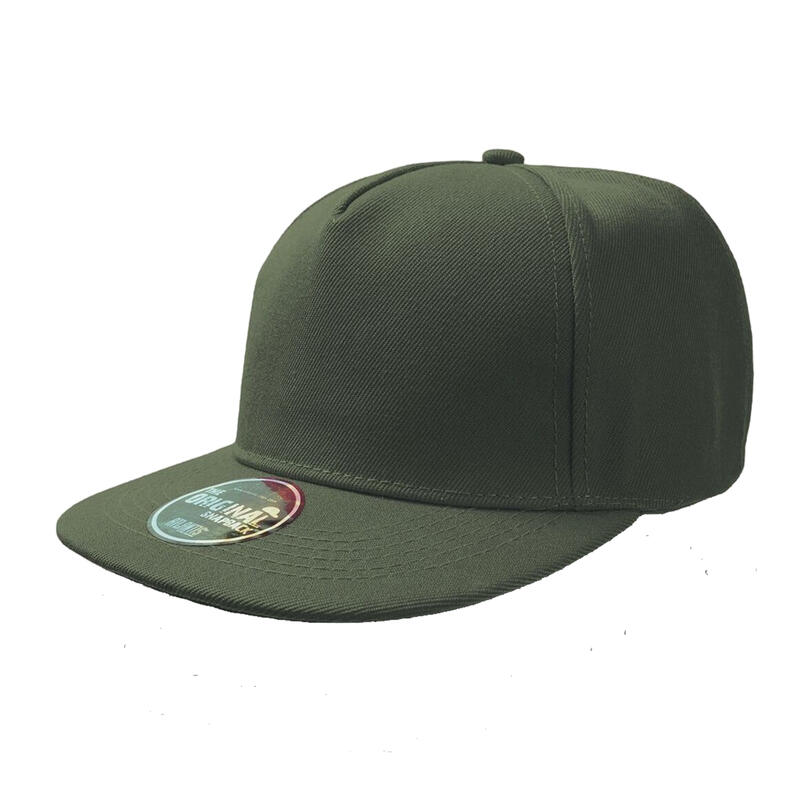 Lot de 2 casquettes visière plate Adulte (Olive)