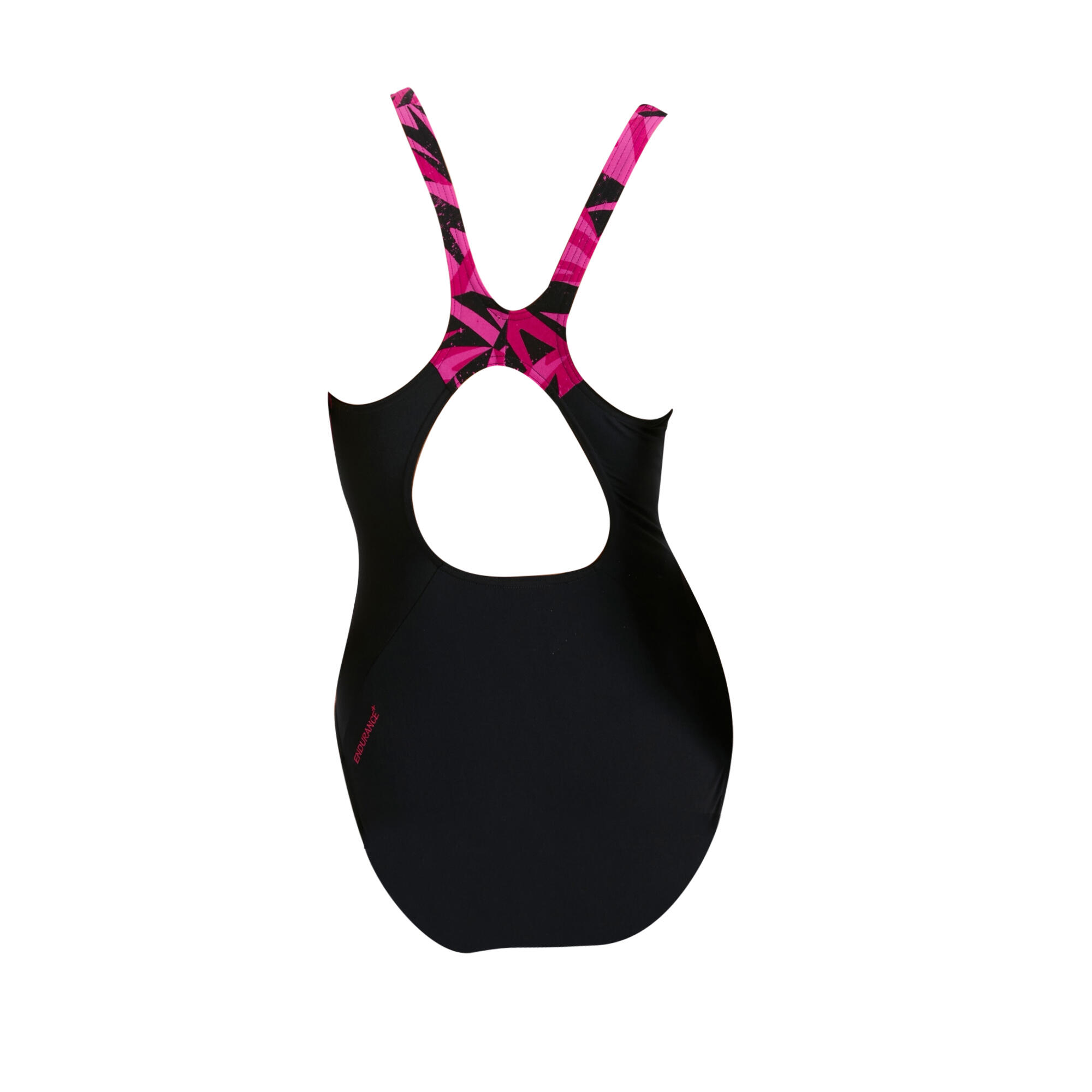Speedo HYPERBOOM Damen-Badeanzug schwarz/rosa, chlorresistent 3/5