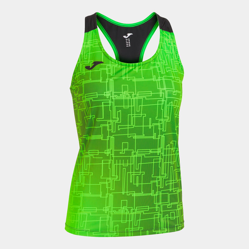 Camiseta Tirantes Running Mujer Joma Elite VIII Verde Flúor