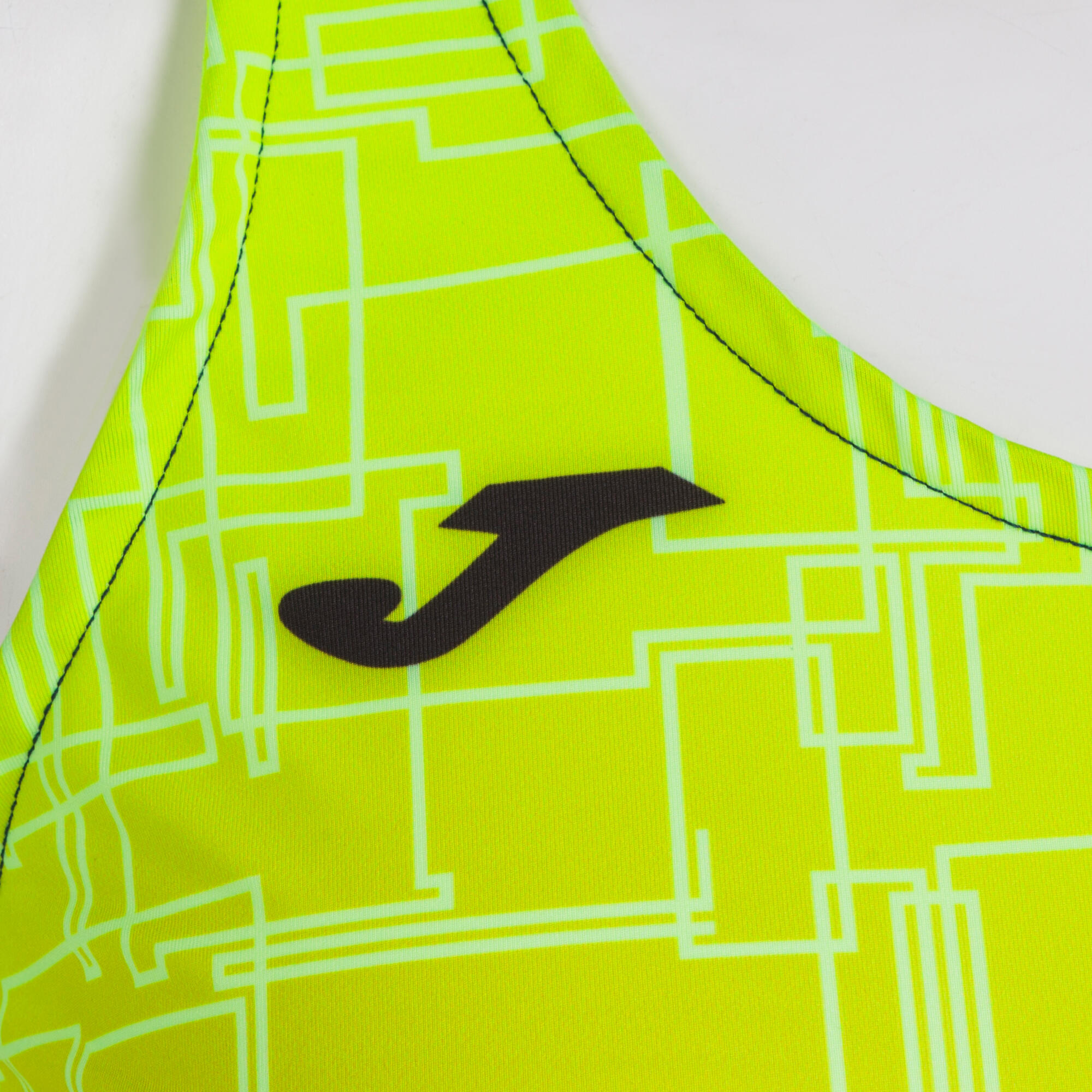 Camiseta Tirantes Running Mujer Joma Elite VIII Amarillo Flúor 3/4
