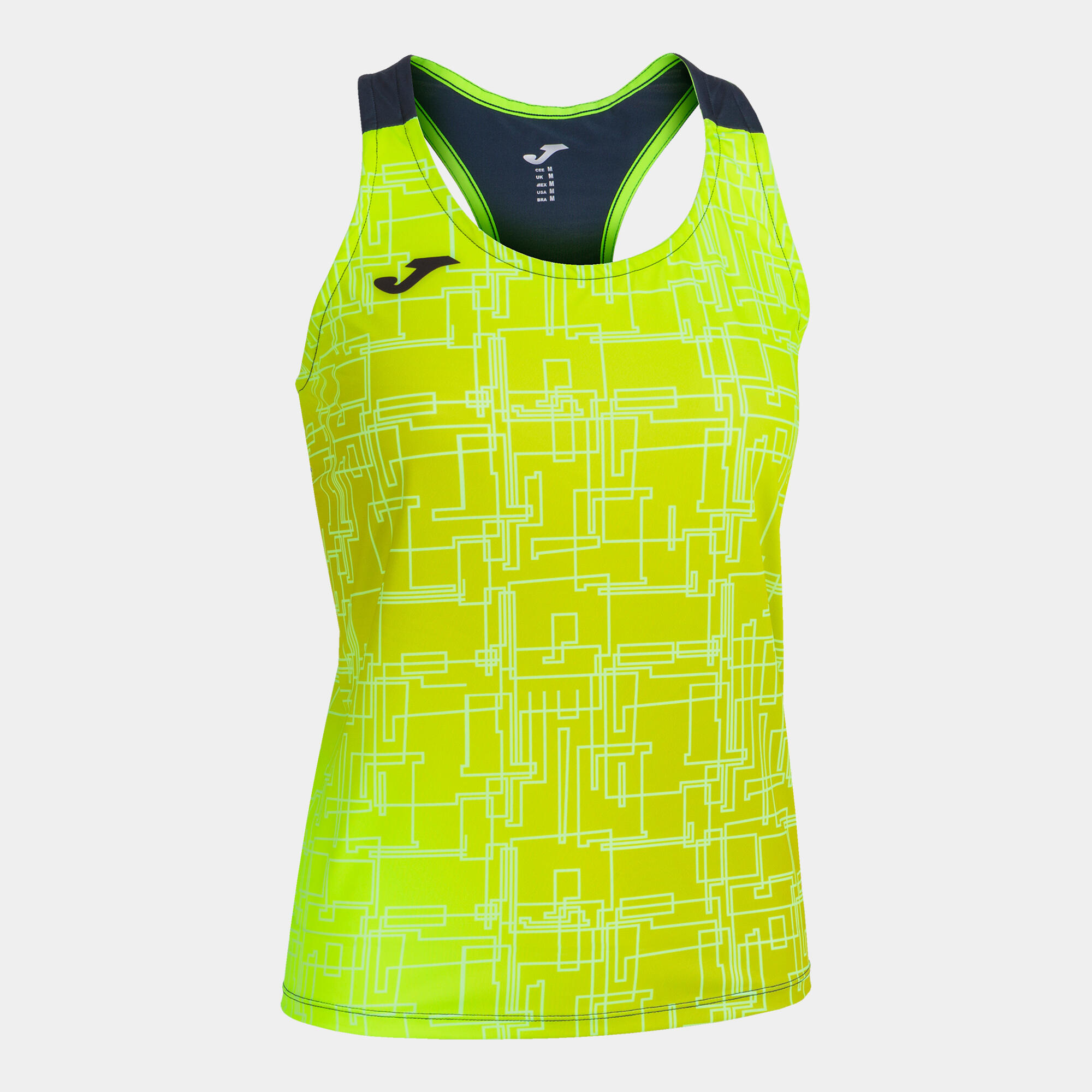 amarillo neón fluorescente / azul marino / azul marino