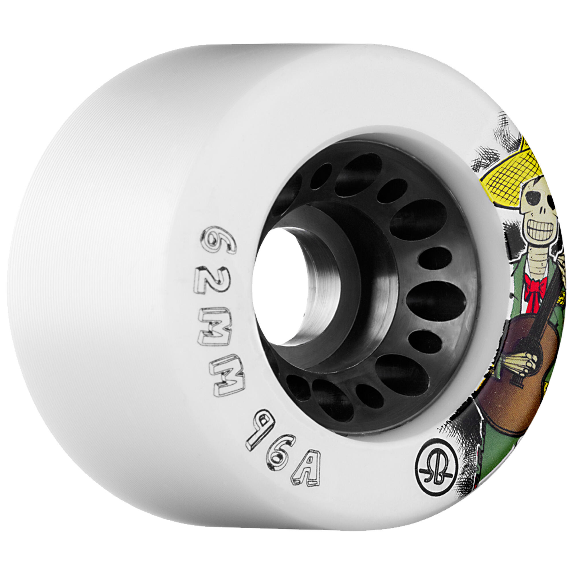 ROLLERBONE Day of the Dead SPEED Series - All Quad Roller Skate Wheels - 62mm 96a - Set 4