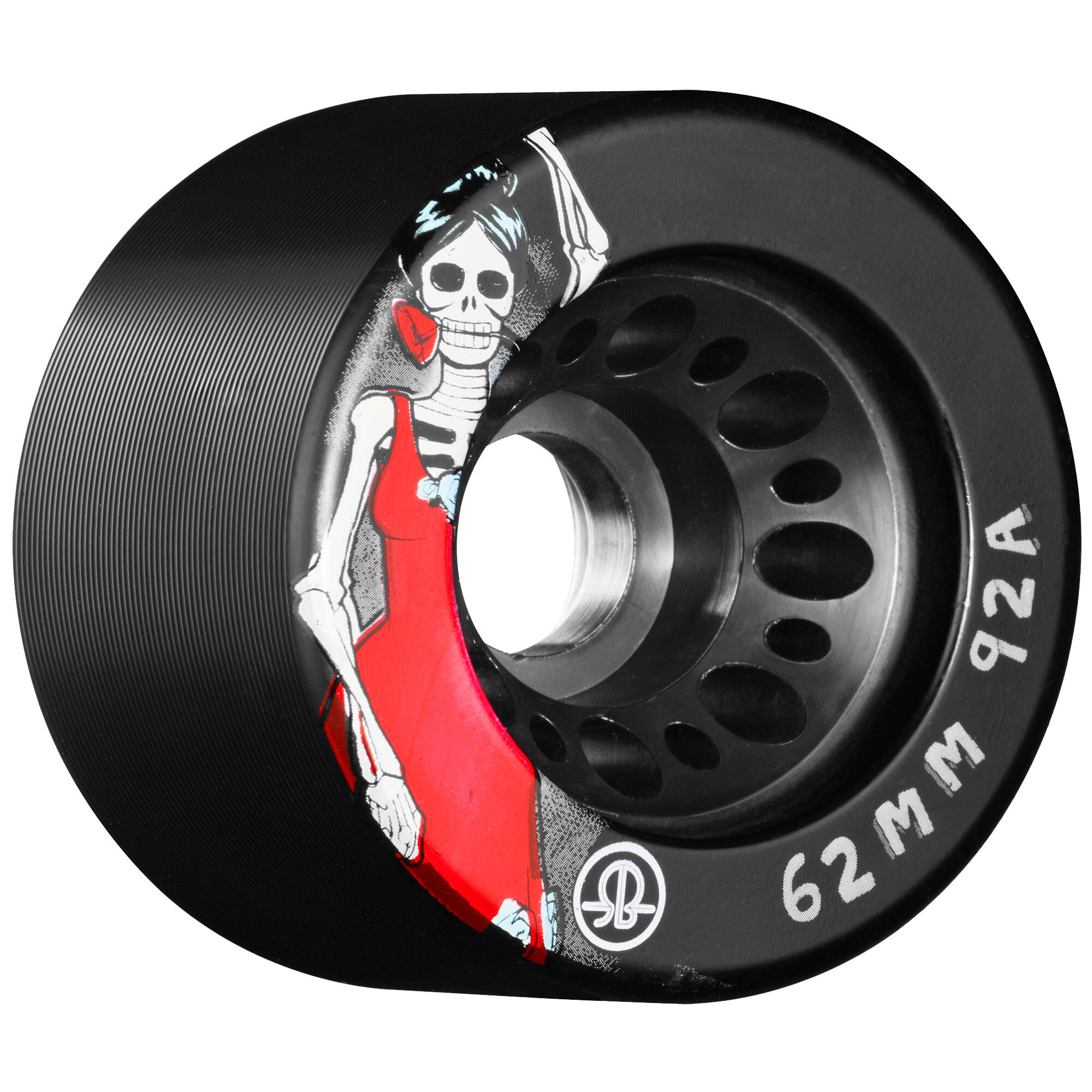 ROLLERBONE Day of the Dead SPEED Series - All Quad Roller Skate Wheels - 62mm 92a - Set 4