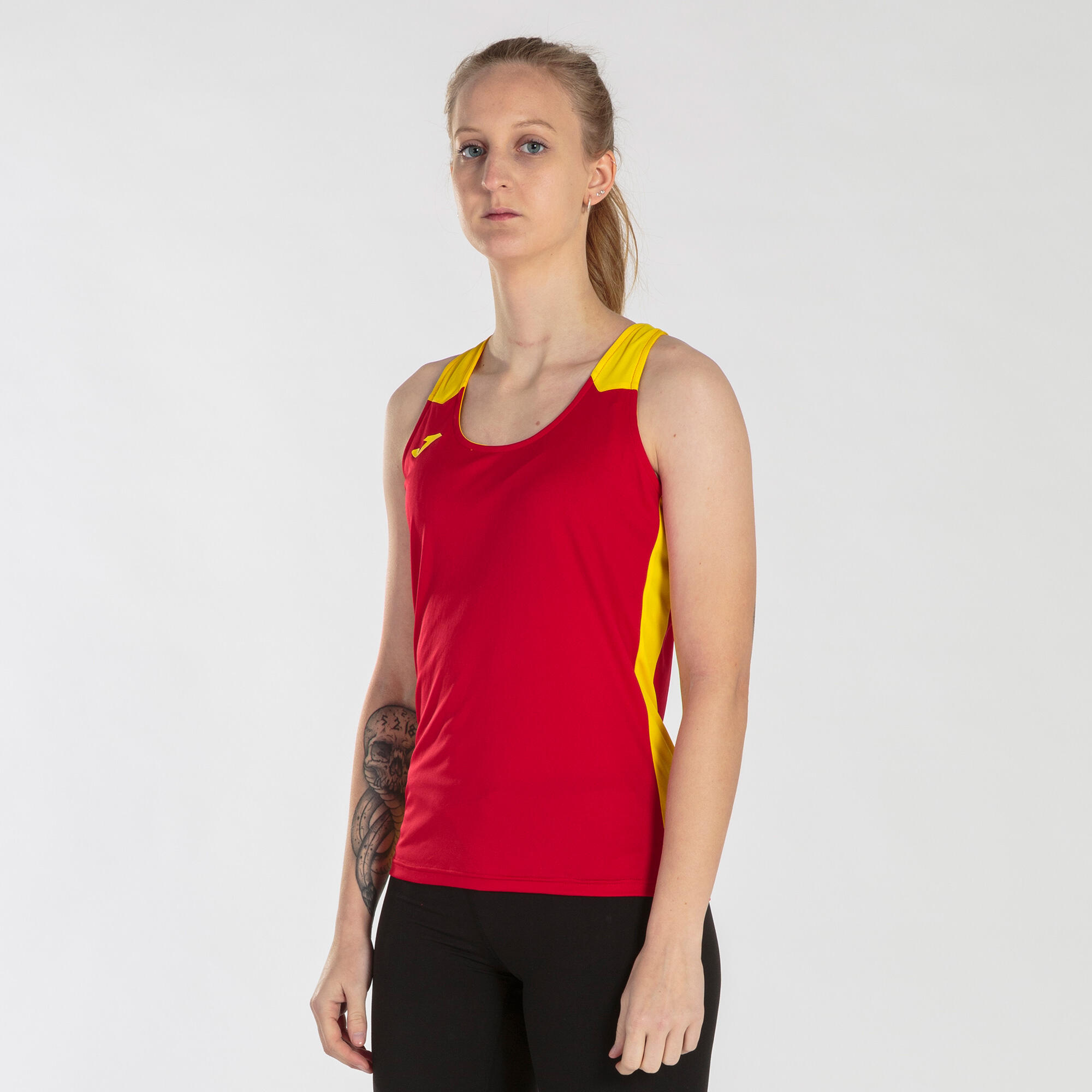 T-Shirt De Alça Running Criança Joma Record II Vermelho 2/5