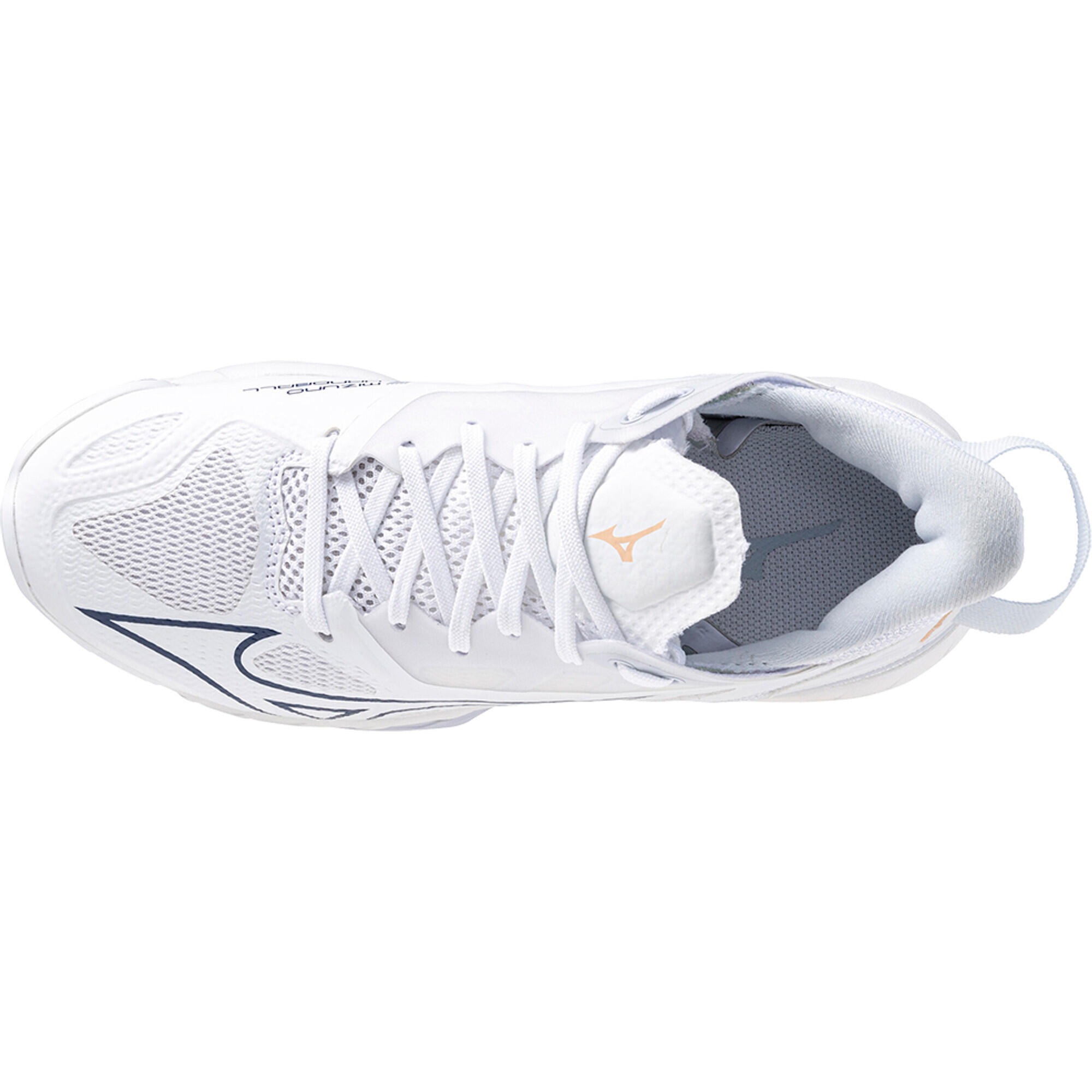 Calzado balonmano Mujer Mizuno Wave Mirage 5 Blanco 3/4