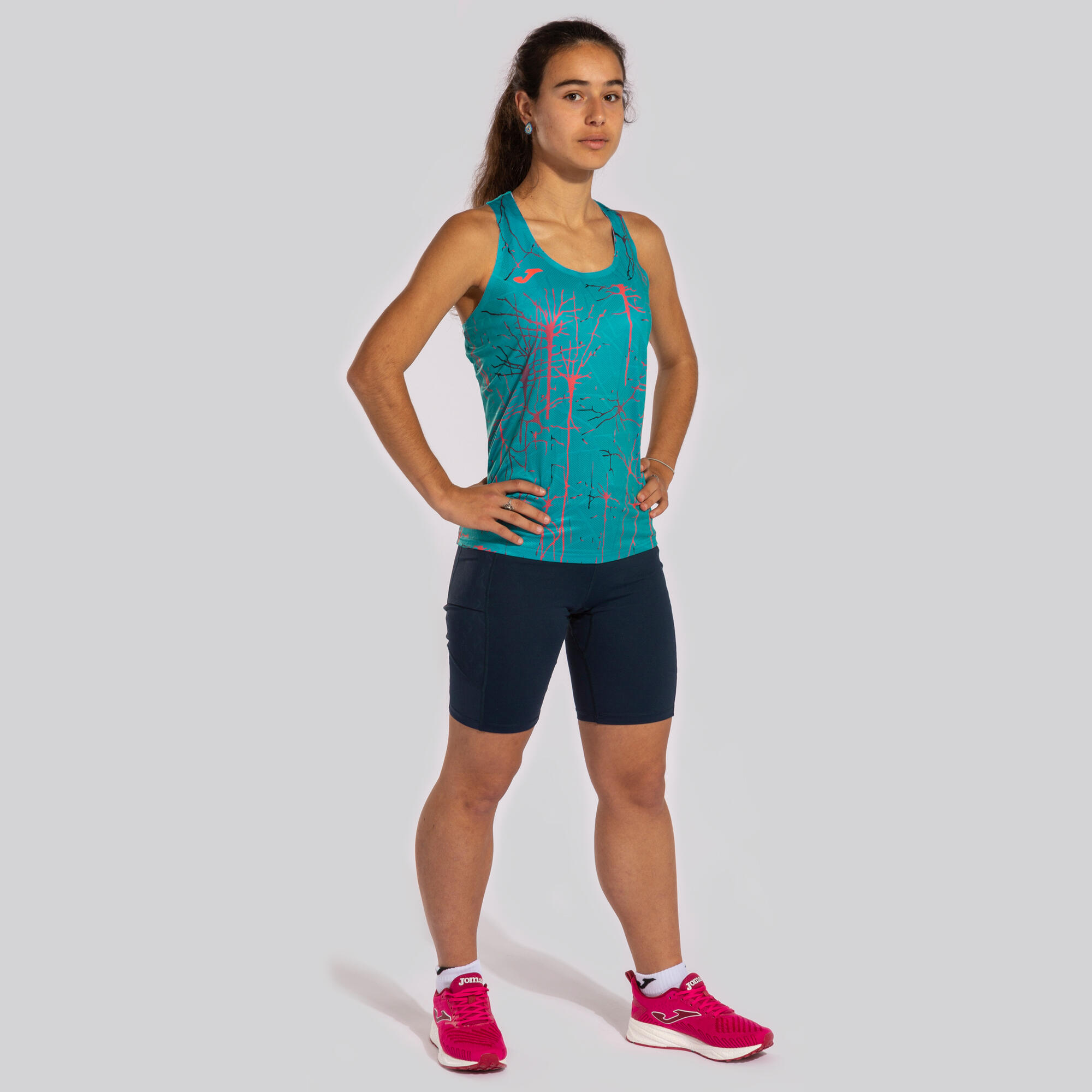 Camiseta Tirantes Running Mujer Joma Elite IX Turquesa 4/5