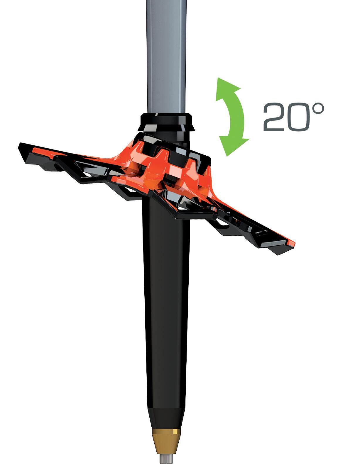 Bâtons Skimo TSL - Télescopique - CONNECT CARBONE/ALU 2 CROSS ST Swing 3/4