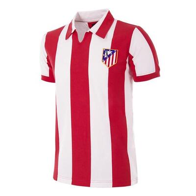 Camiseta de Fútbol Retro - Hombre - Atletico Madrid 1970 - 71 - Rojo - Blanco