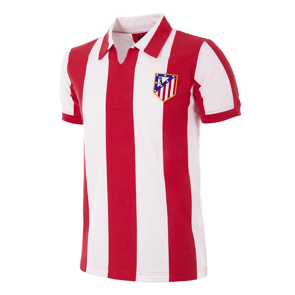 Copa Football - Atletico De Madrid 1970 - 71 Maillot De Foot Rétro - T-shirt Manches Courtes - Blanc|rouge - 44 L - Decathlon