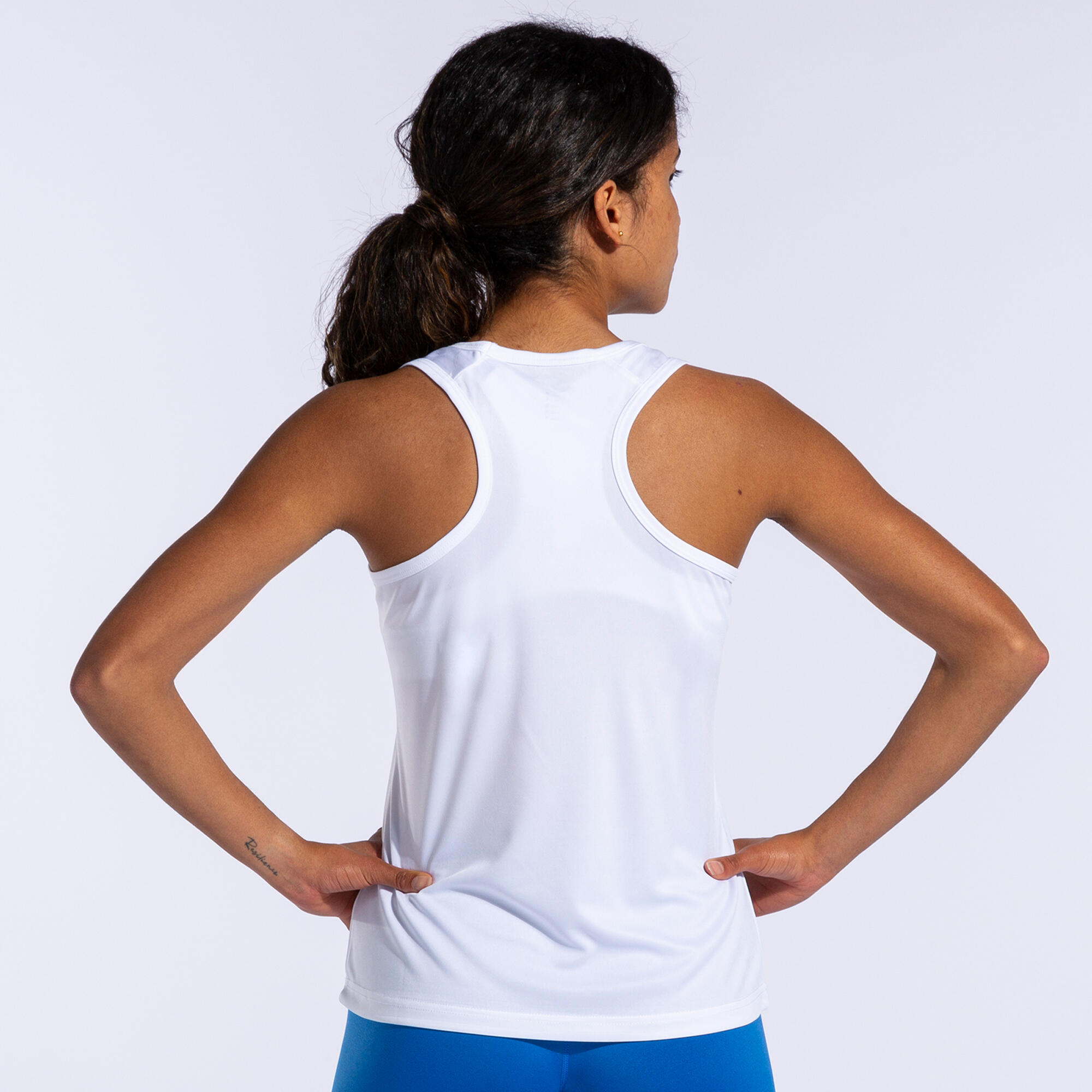 T-Shirt De Alça Padel Mulher Joma Montreal Branco 3/5