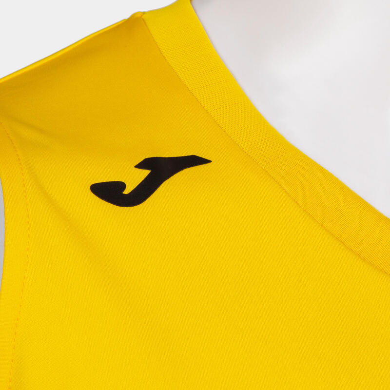 Camiseta Sin Mangas Baloncesto Hombre Joma Cancha III Amarillo