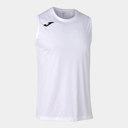 Camiseta Sin Mangas Baloncesto Hombre Joma Combi Basket Blanco