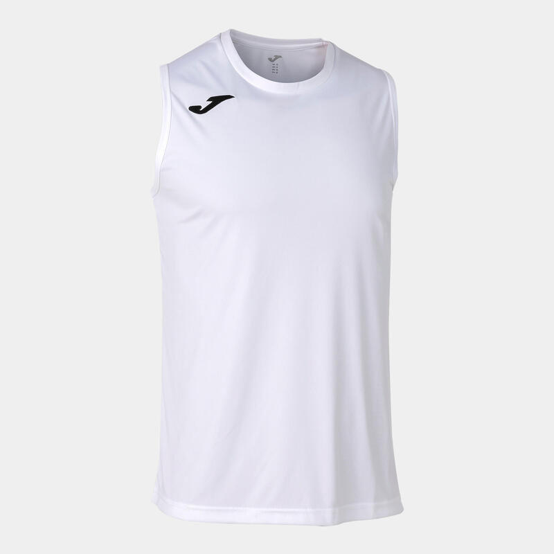 Camiseta Sin Mangas Baloncesto Hombre Joma Combi Basket Blanco