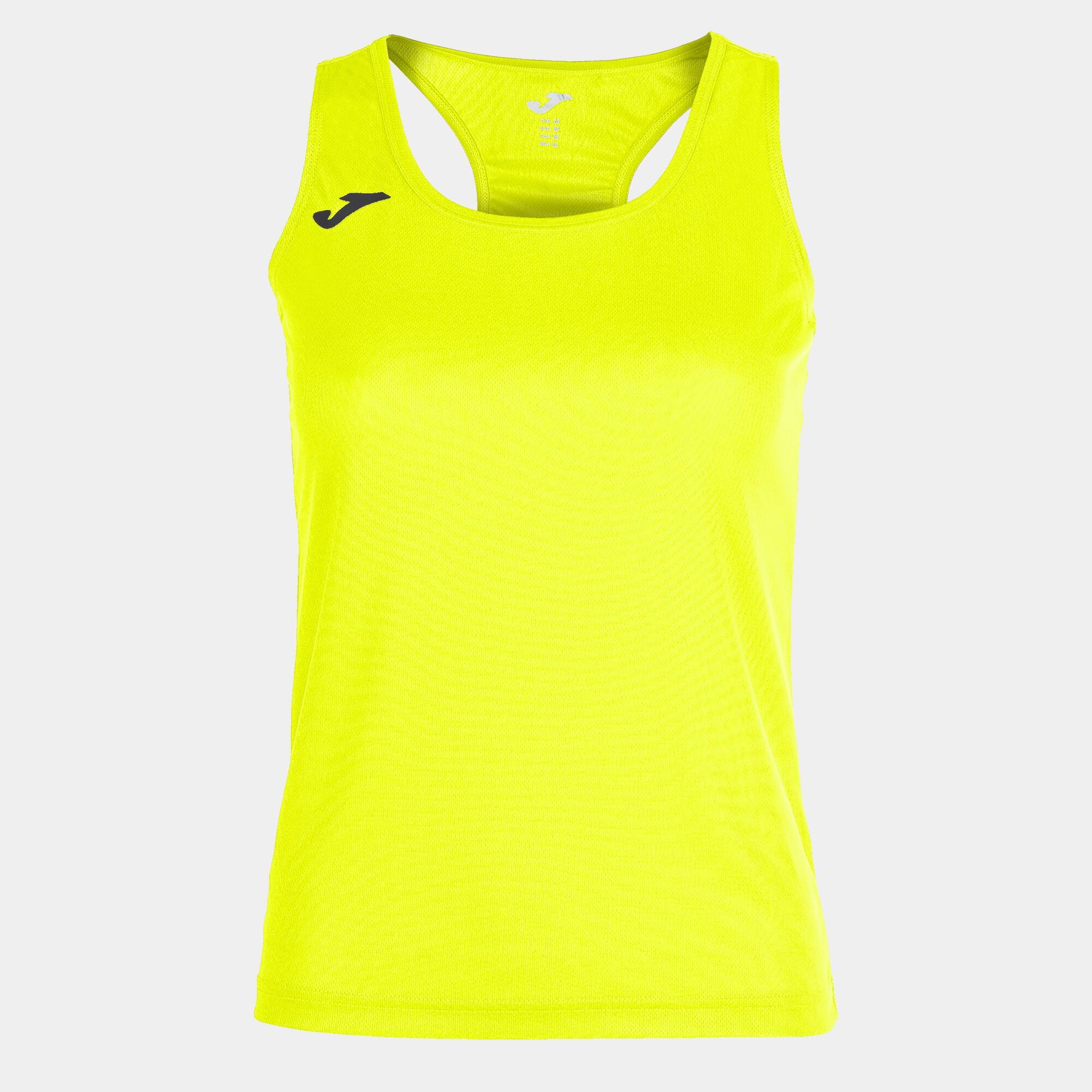 T-shirt de alça fitness mulher joma siena ii amarelo fluor