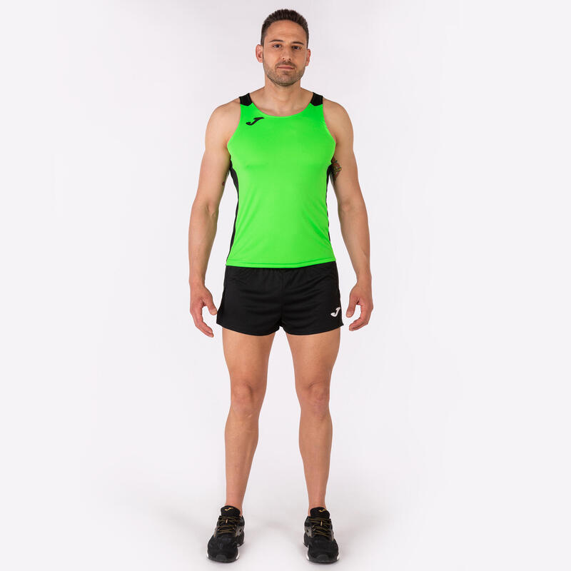 Camiseta Tirantes Running Hombre Joma Record II Verde Flúor