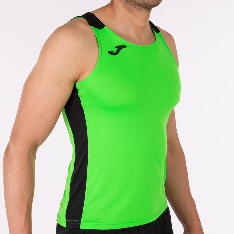 Camiseta Tirantes Running Hombre Joma Record II Verde Flúor