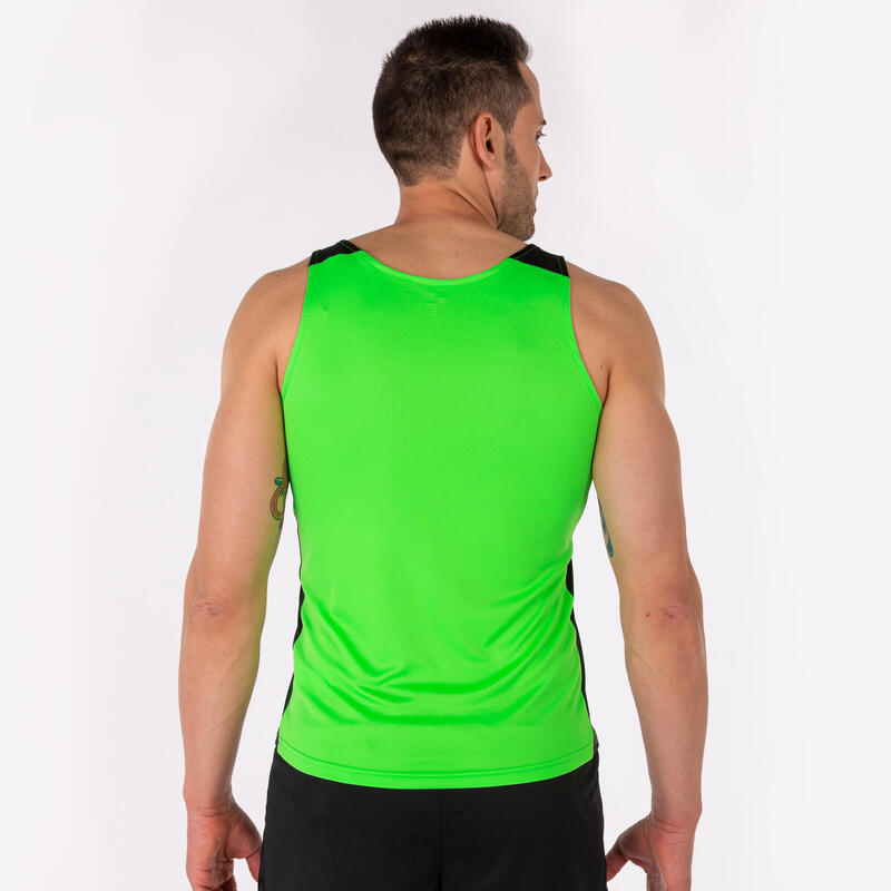 Camiseta Tirantes Running Hombre Joma Record II Verde Flúor