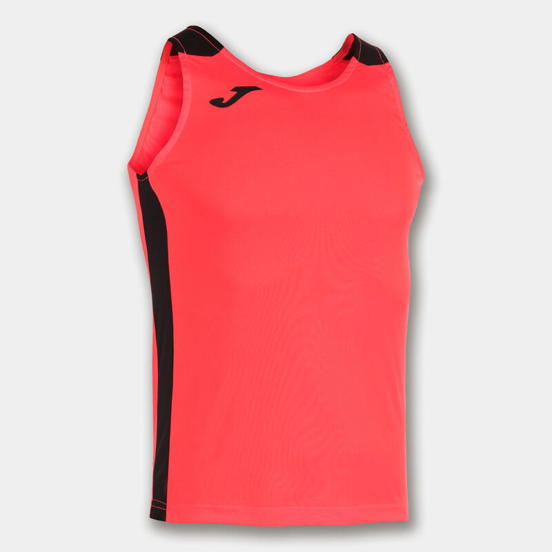 Camiseta Tirantes Running Hombre Joma Record II Coral Flúor