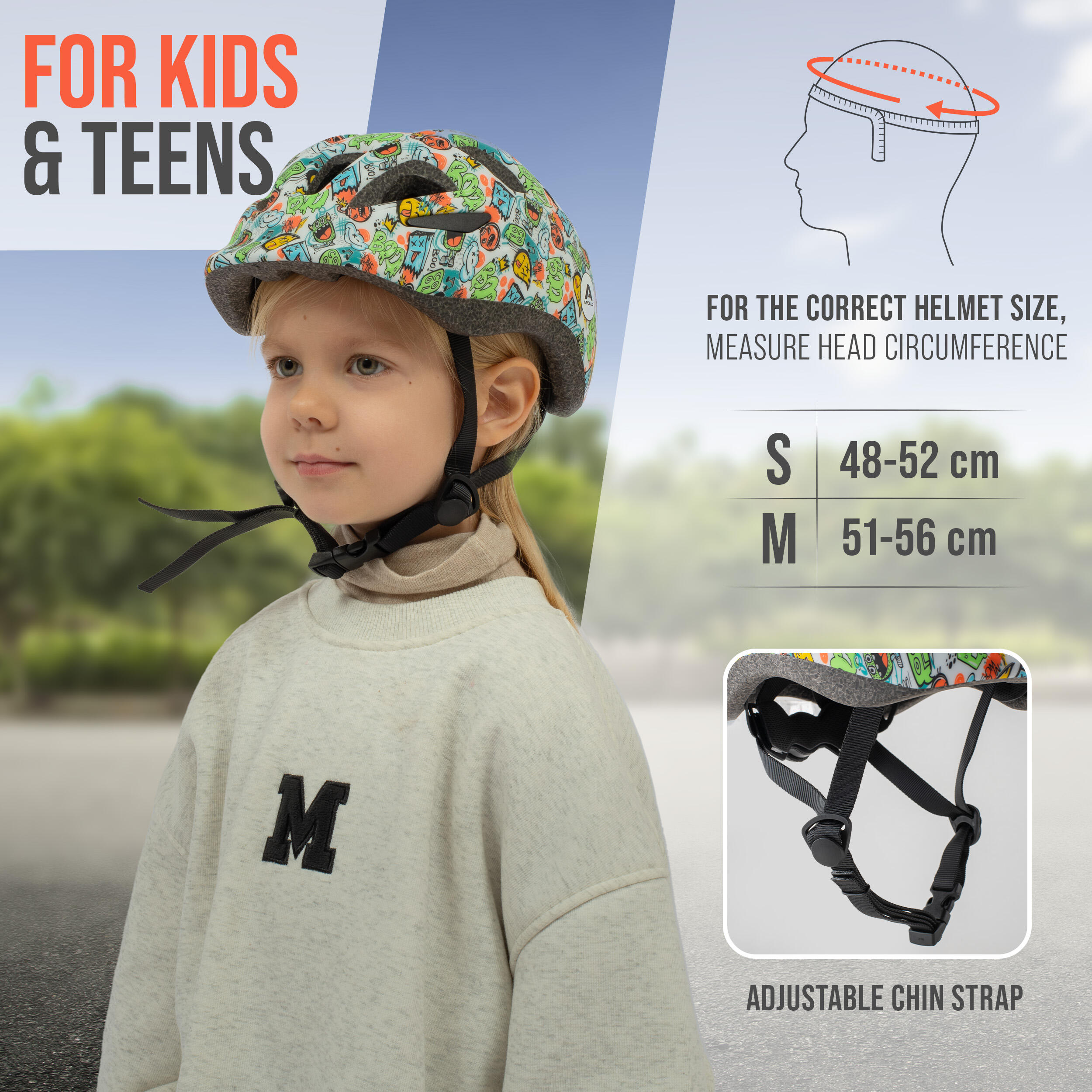 Kinderfietshelm verstelbaar, Monsta Mania - M (51-56 cm) 5/7