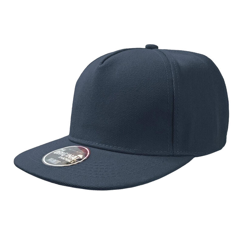 Lot de 2 casquettes visière plate Adulte (Bleu marine)