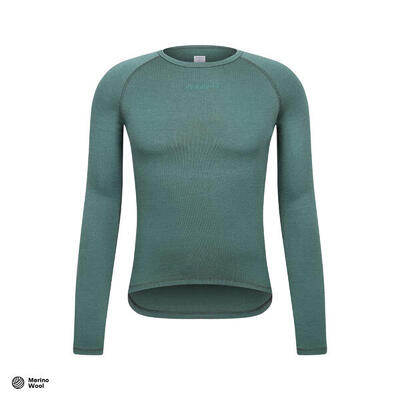Maglia intima a maniche lunghe da ciclismo da uomo Merino Pino Fumoso