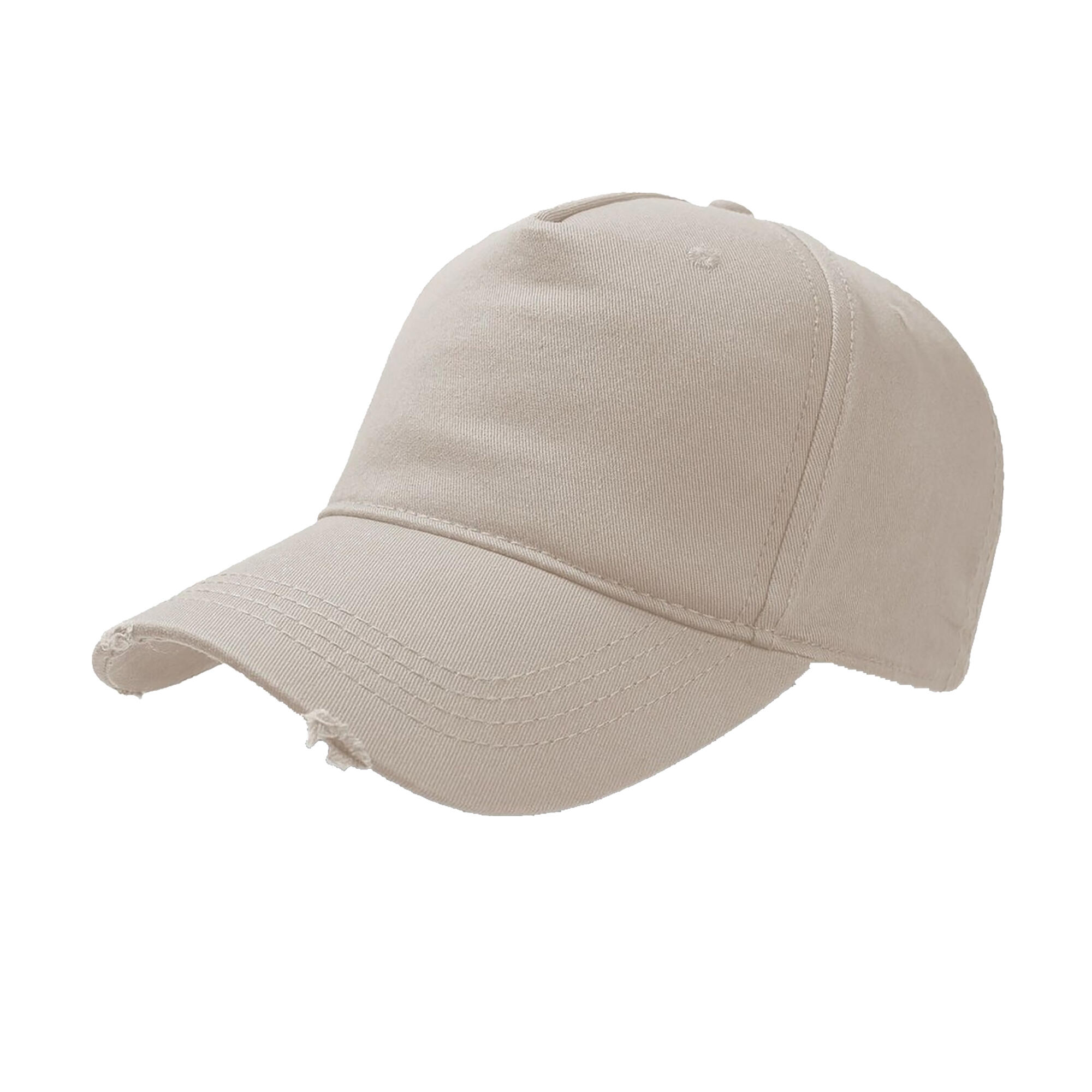 ATLANTIS Cargo Weathered Visor 5 Panel Cap (Pack of 2) (Stone)
