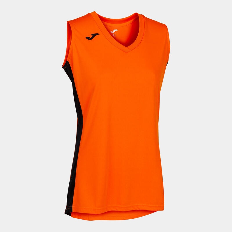 Camiseta Sin Mangas Baloncesto Mujer Joma Cancha III Naranja