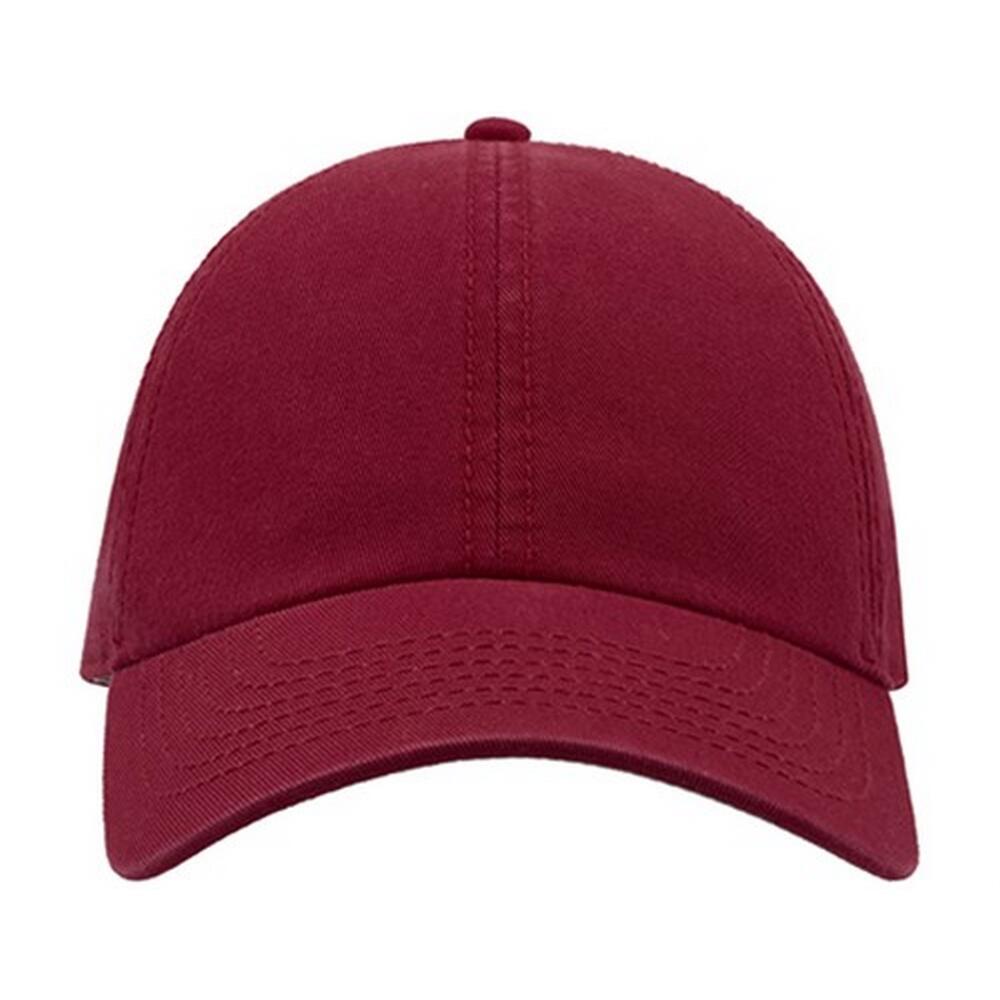 Action 6 Panel Chino Baseball Cap (Burgundy) 4/4
