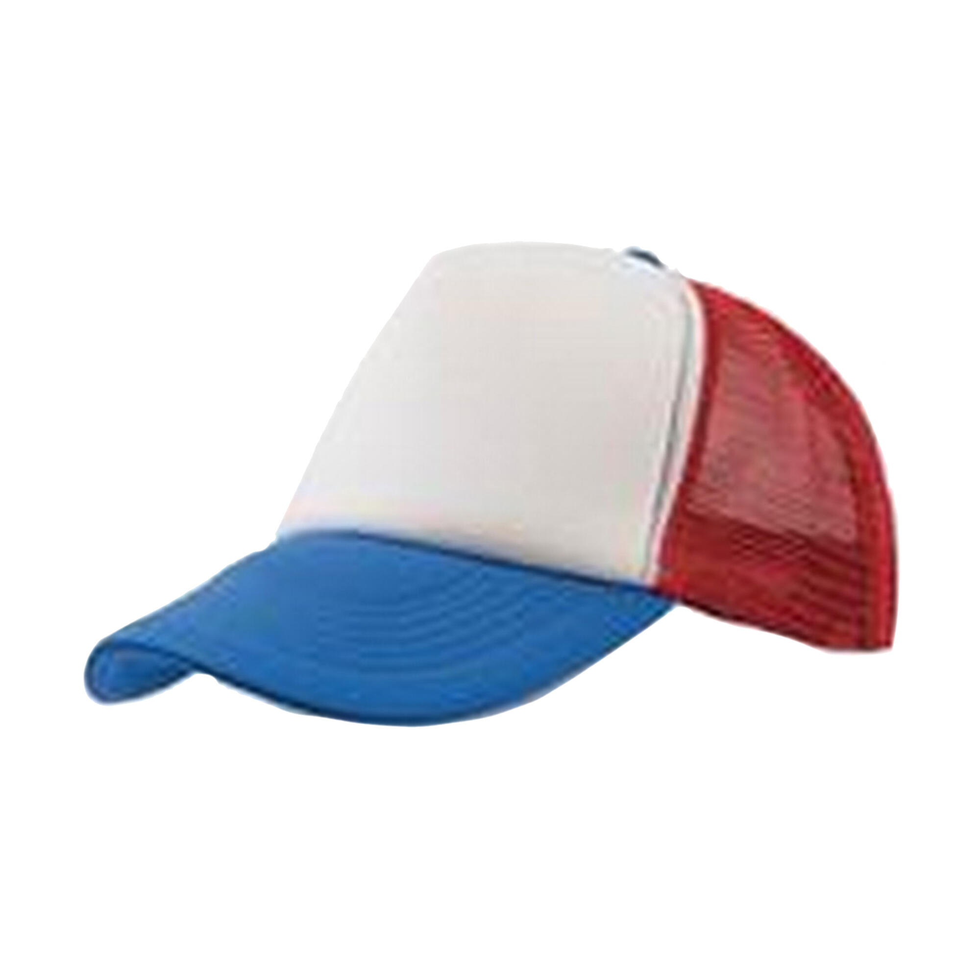 Cappello stile trucker RAPPER misto (blu / bianco / rosso)