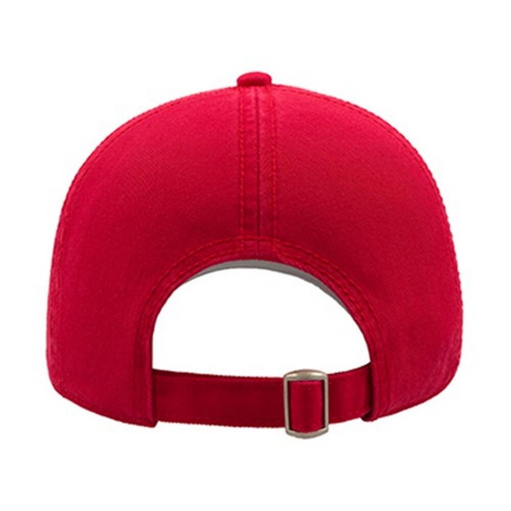 Action 6 Panel Chino Baseball Cap (Red) 2/4