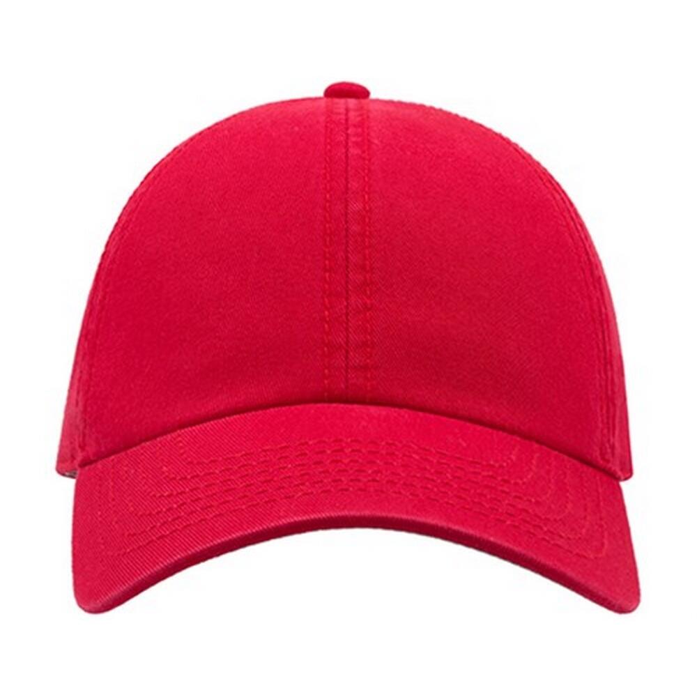 Action 6 Panel Chino Baseball Cap (Red) 4/4