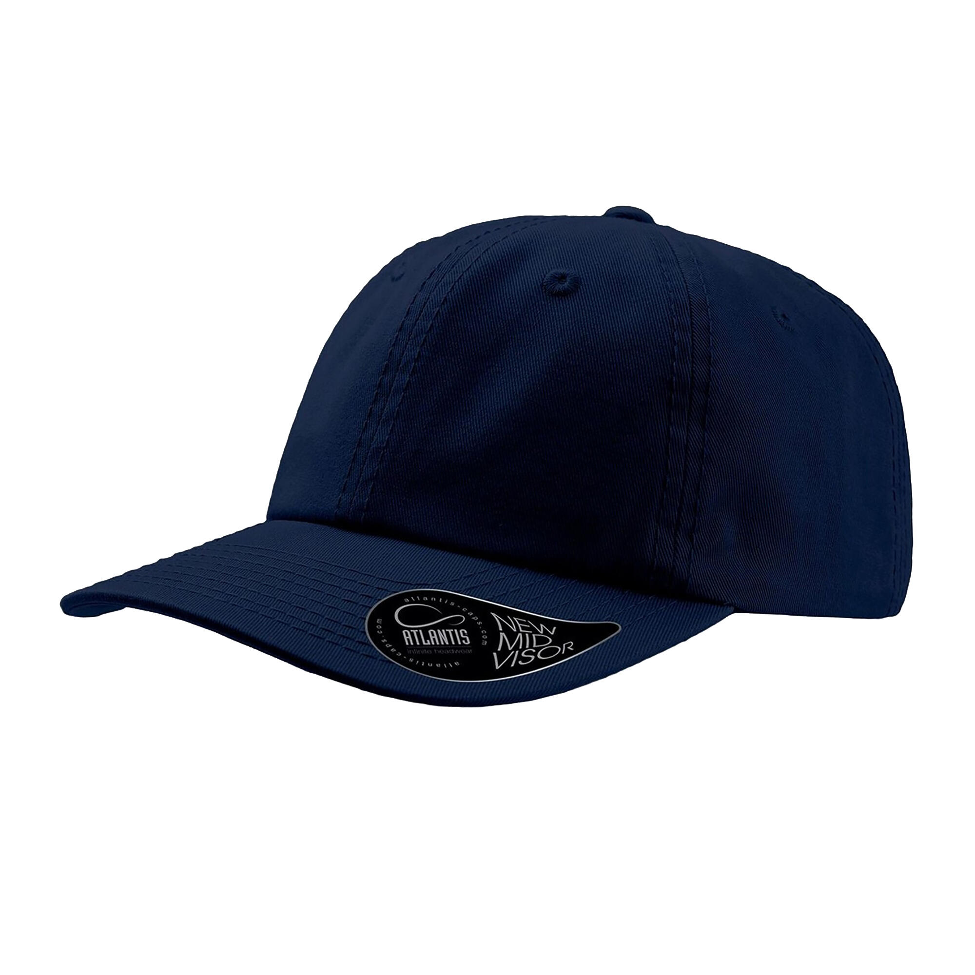 Mixed 6-panel unstructured cap (Navy blue)