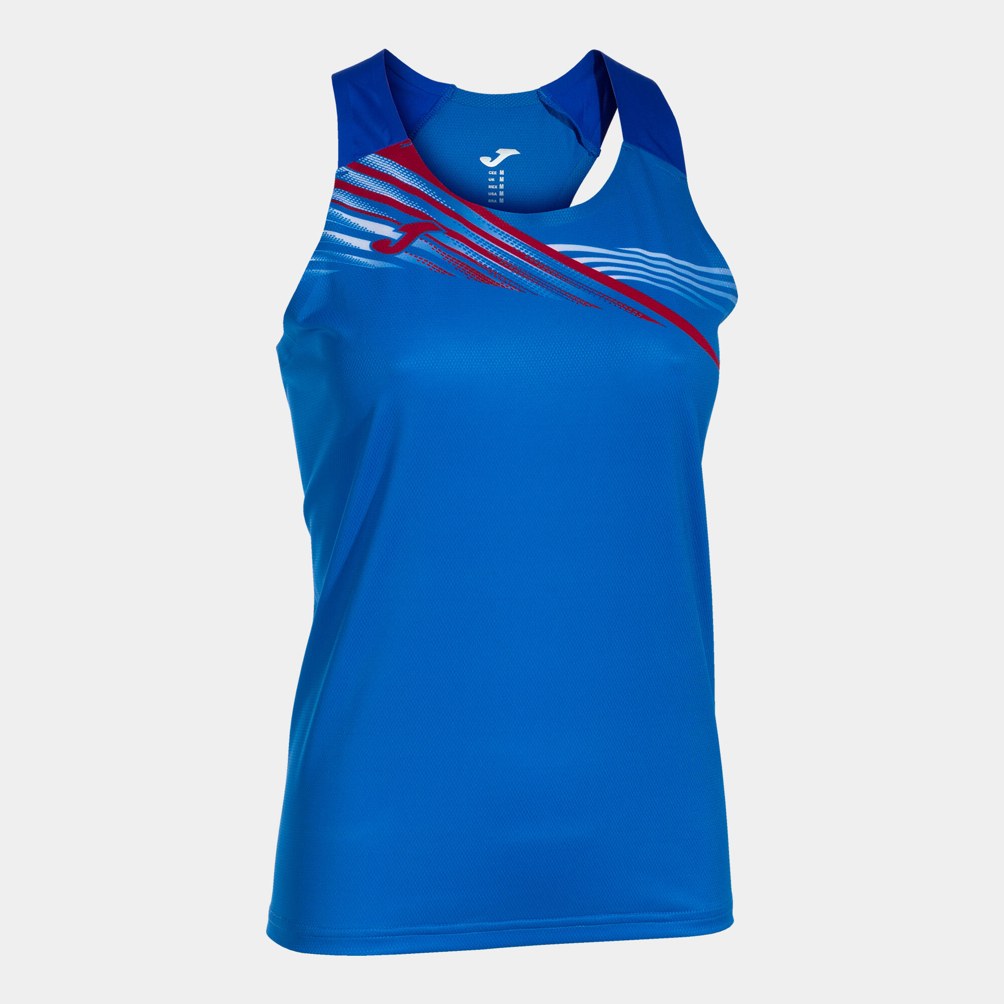 T-shirt de alça running mulher joma elite x azul royal